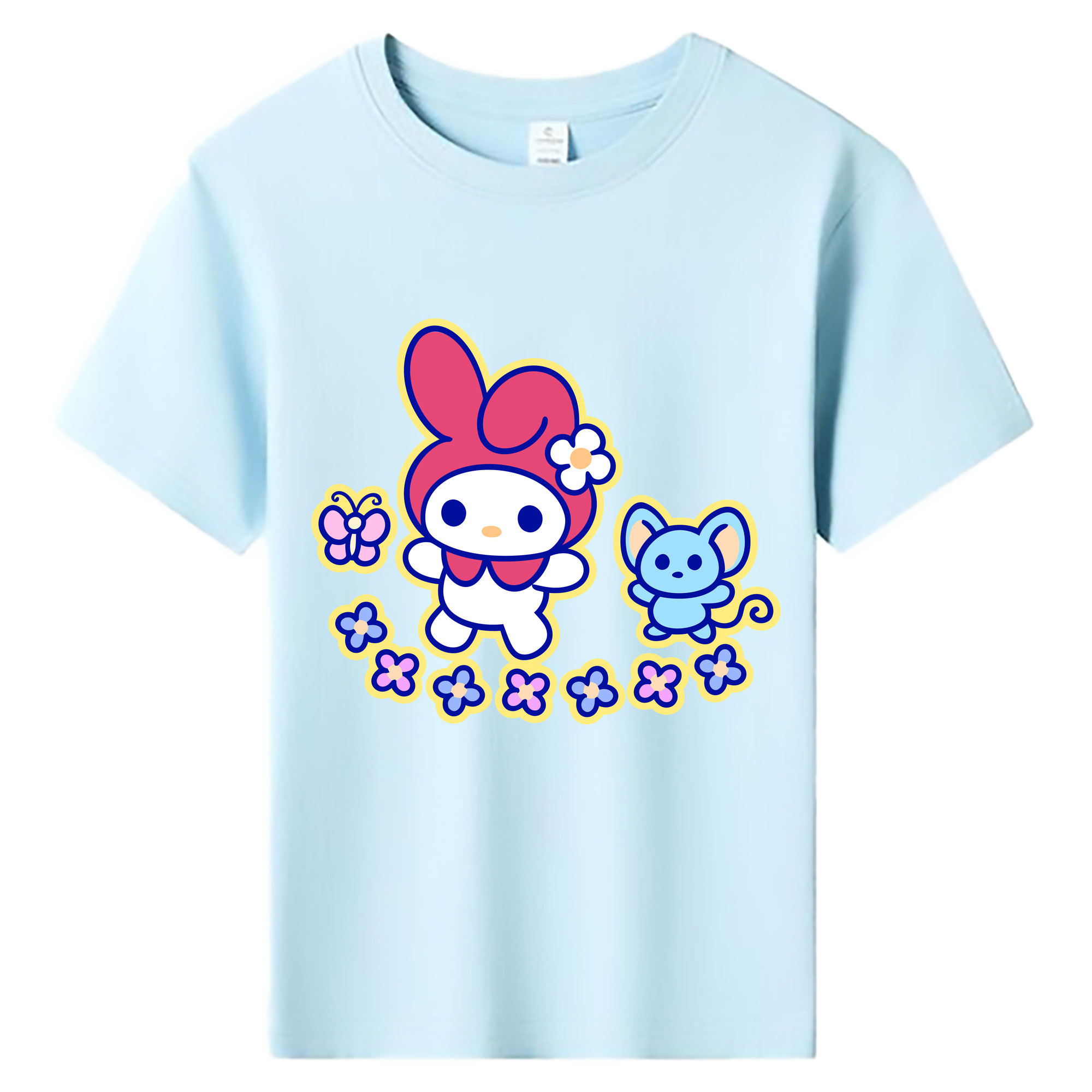 （画像用） Hello Kitty ハローキティ 綿100％キッズTシャツ（フロントプリント）